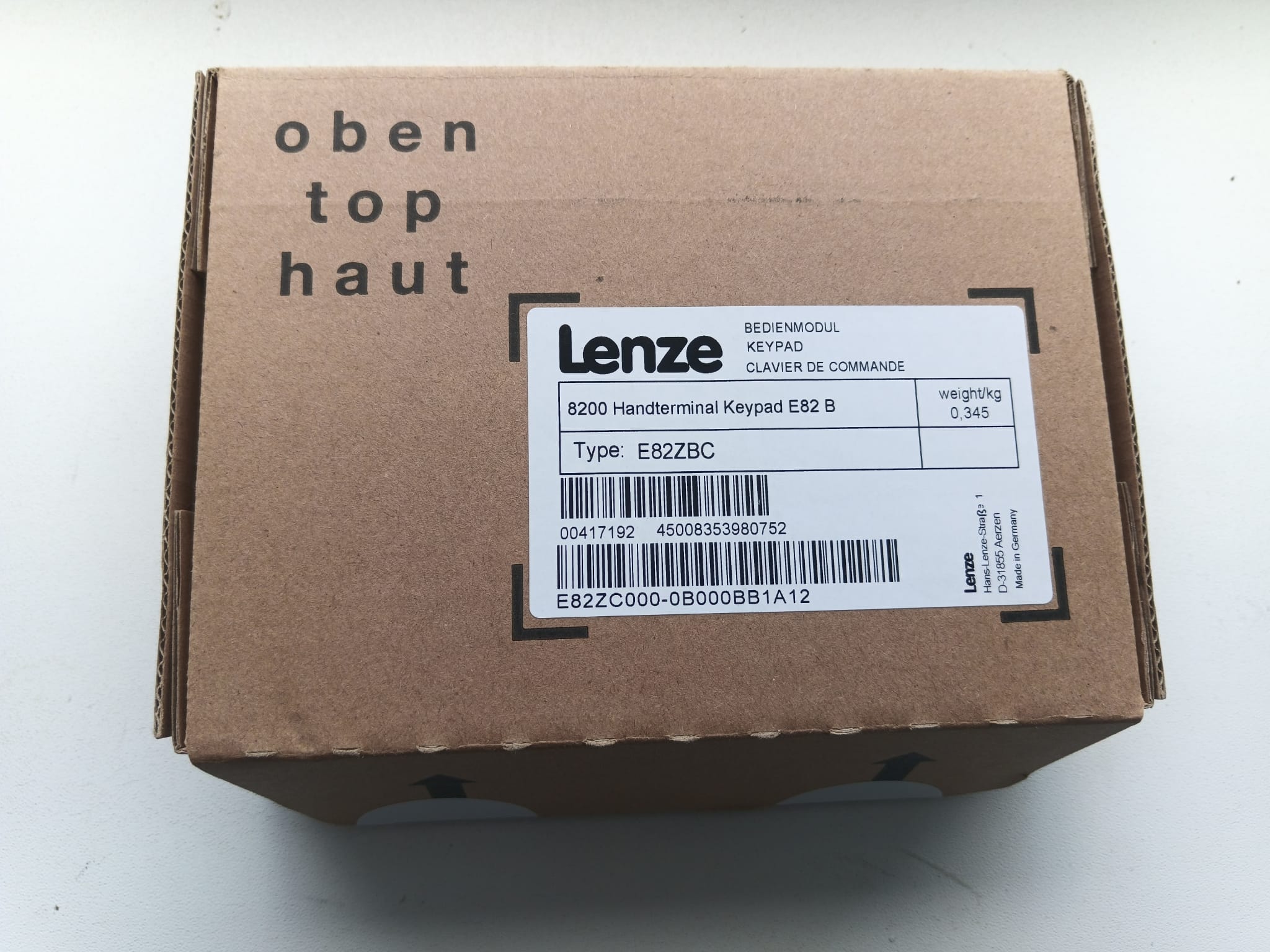 Lenze E82ZBC пульт управления Частотного Преобразователя