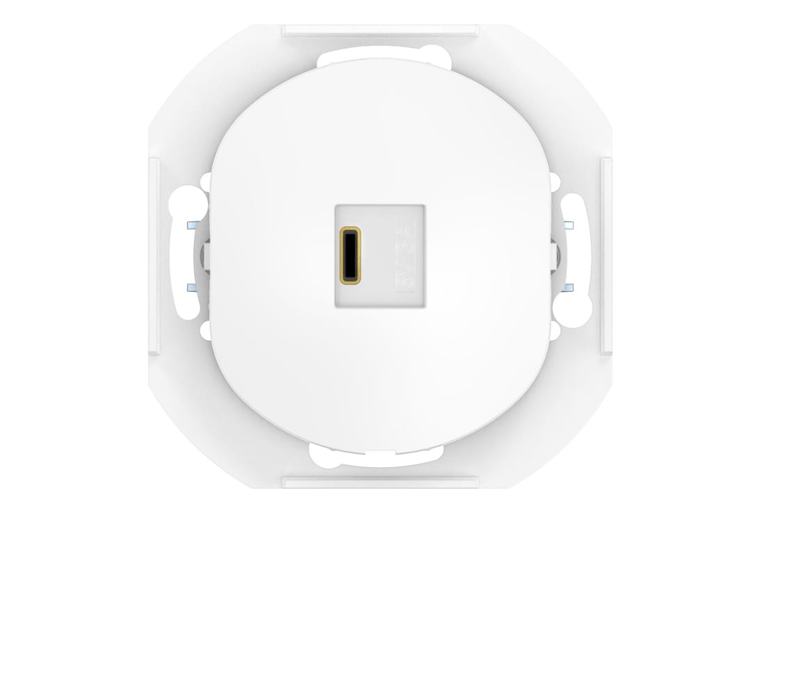 Розетка скрытой установки CADUCEUS ALING EON USB тип С для зарядки 1-го устройства, 3А, 5В=, 250В~, механизм