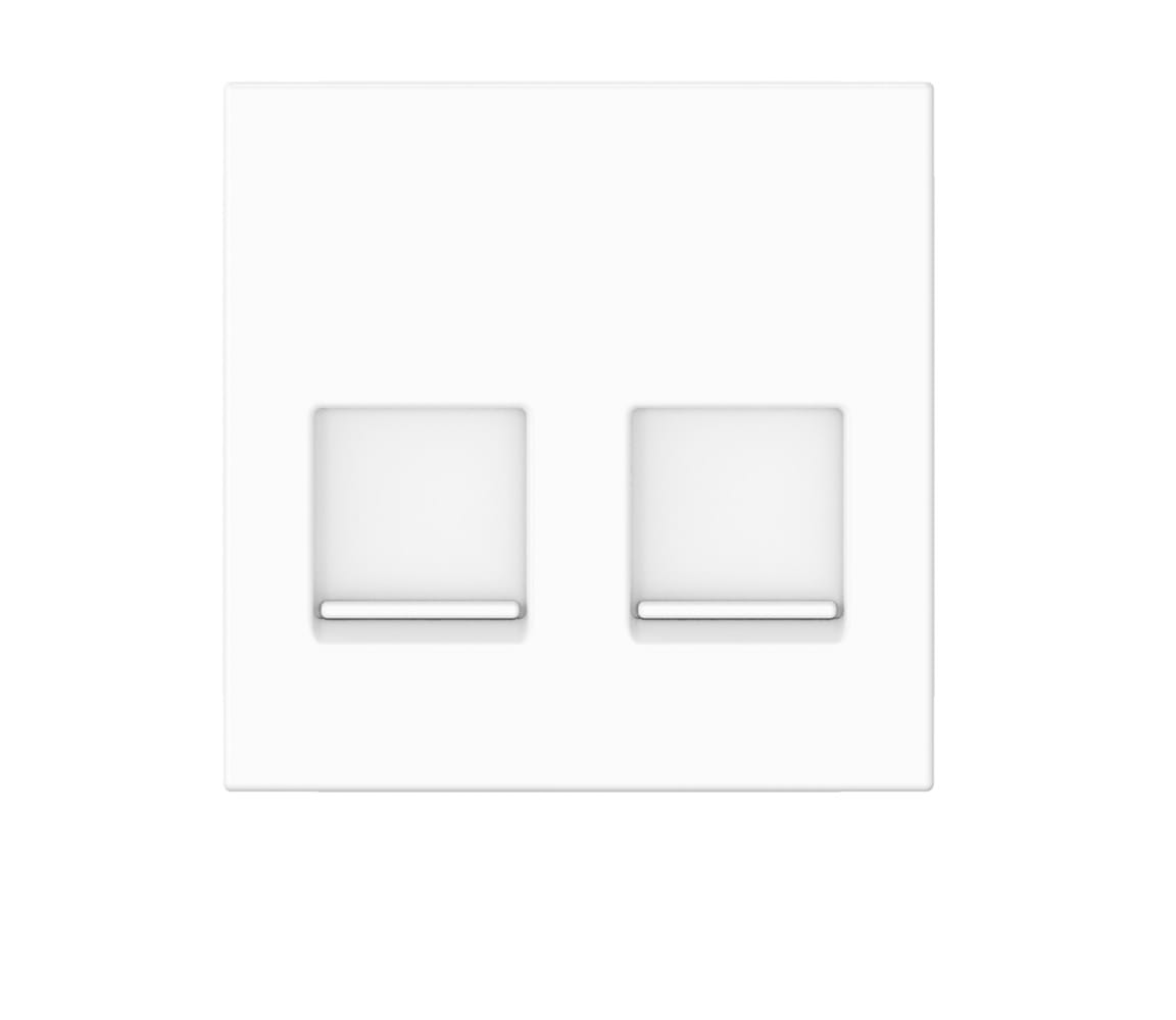 Адаптер CADUCEUS ALING HIDE, двойной для Keystone RJ12/RJ45/USB A-A/HDMI A-A, со шторками