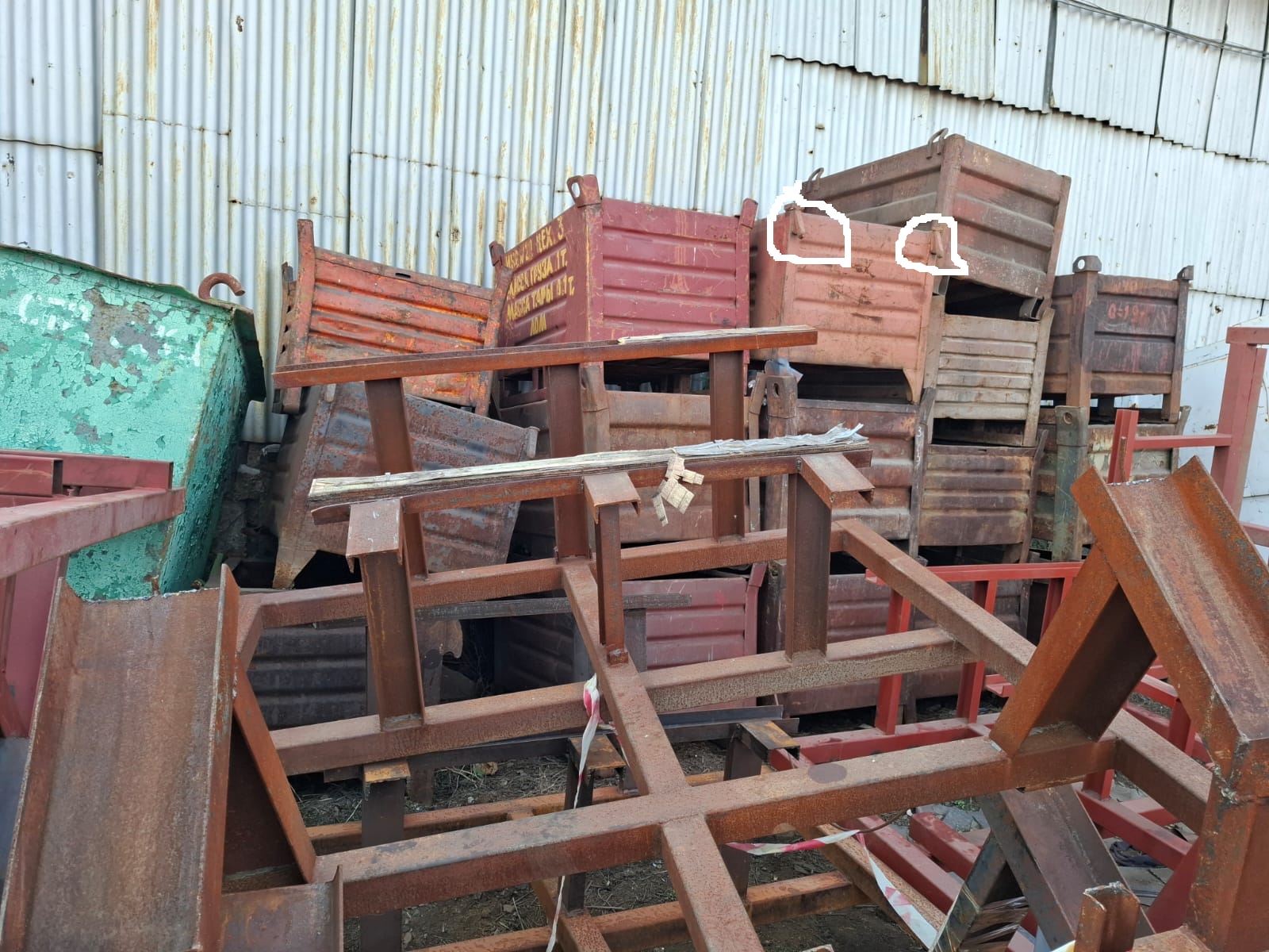 Тара, ящики, мульды, металлические 1200х800х800мм