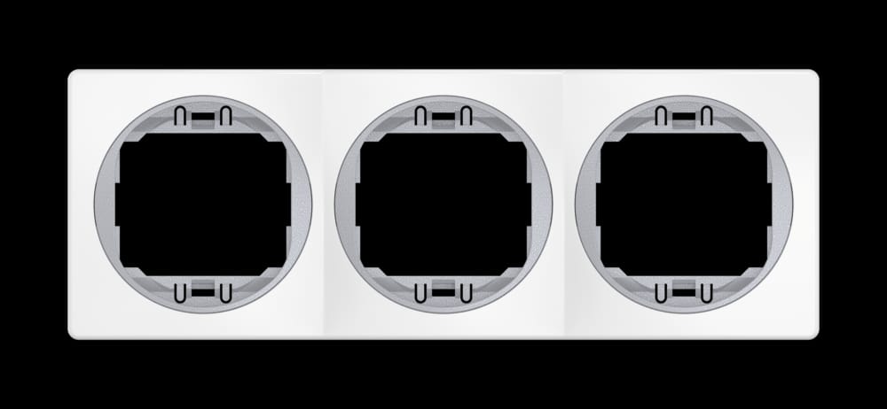 Рамка декоративная CADUCEUS ALING EON, трёхместная, горизонтальная