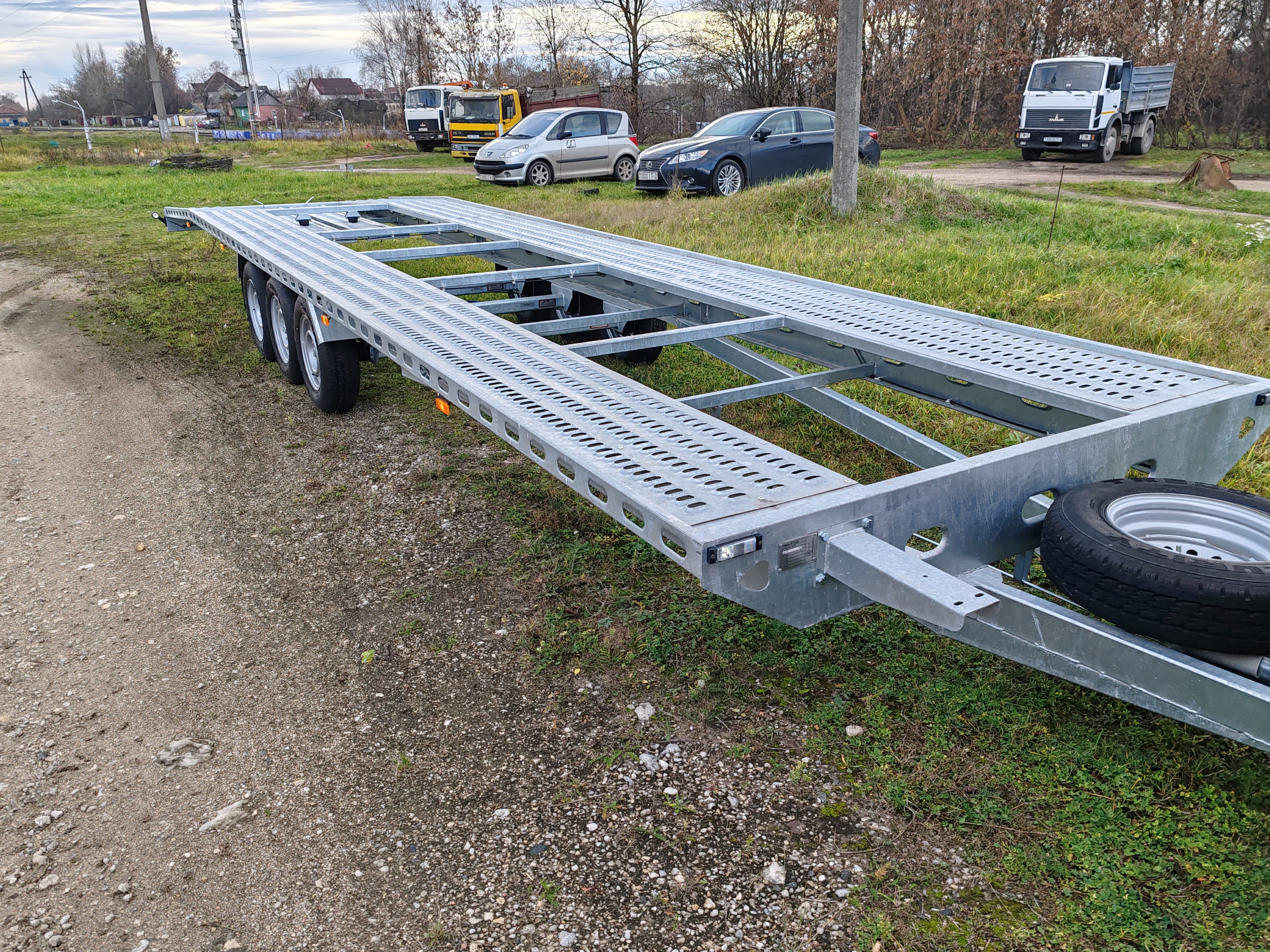Прицеп -лафета для перевозки двух автомобилей или другой техники. — фото 2