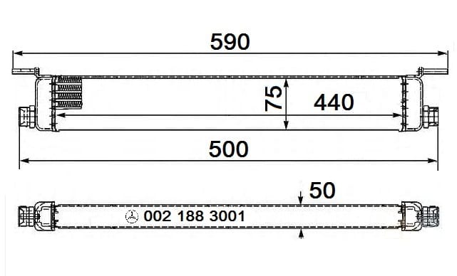 Масляный радиатор Mercedes 0021883001 — фото 3