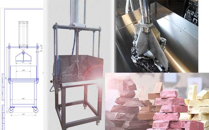 Пресс для замороженных брикетов шоколада (глазури), жира