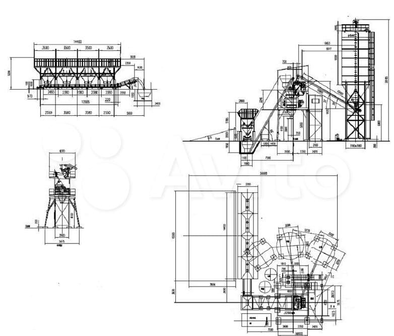Бетонный завод HZS90 (HZS80, HZS75) — фото 10