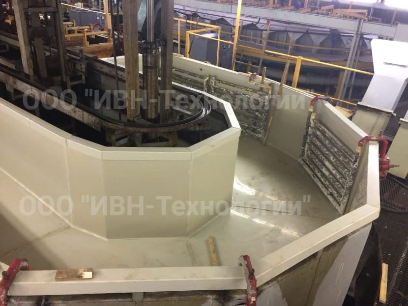Футеровка промышленного оборудования полимерными материалами.