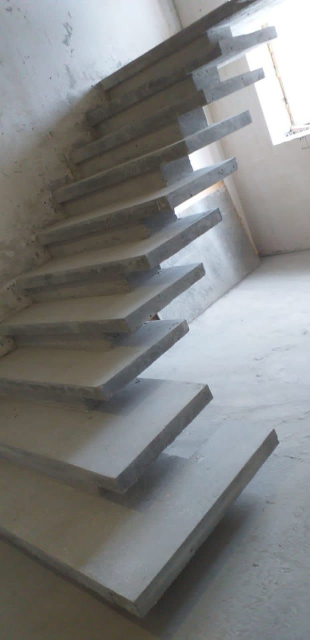 Лестницы монолитные железобетонные, проект и заливка — фото 14