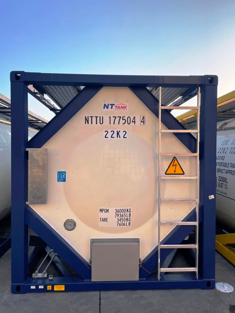 Танк-контейнер тип Т11 объём 18м3 для перевозки растворителей, новый.