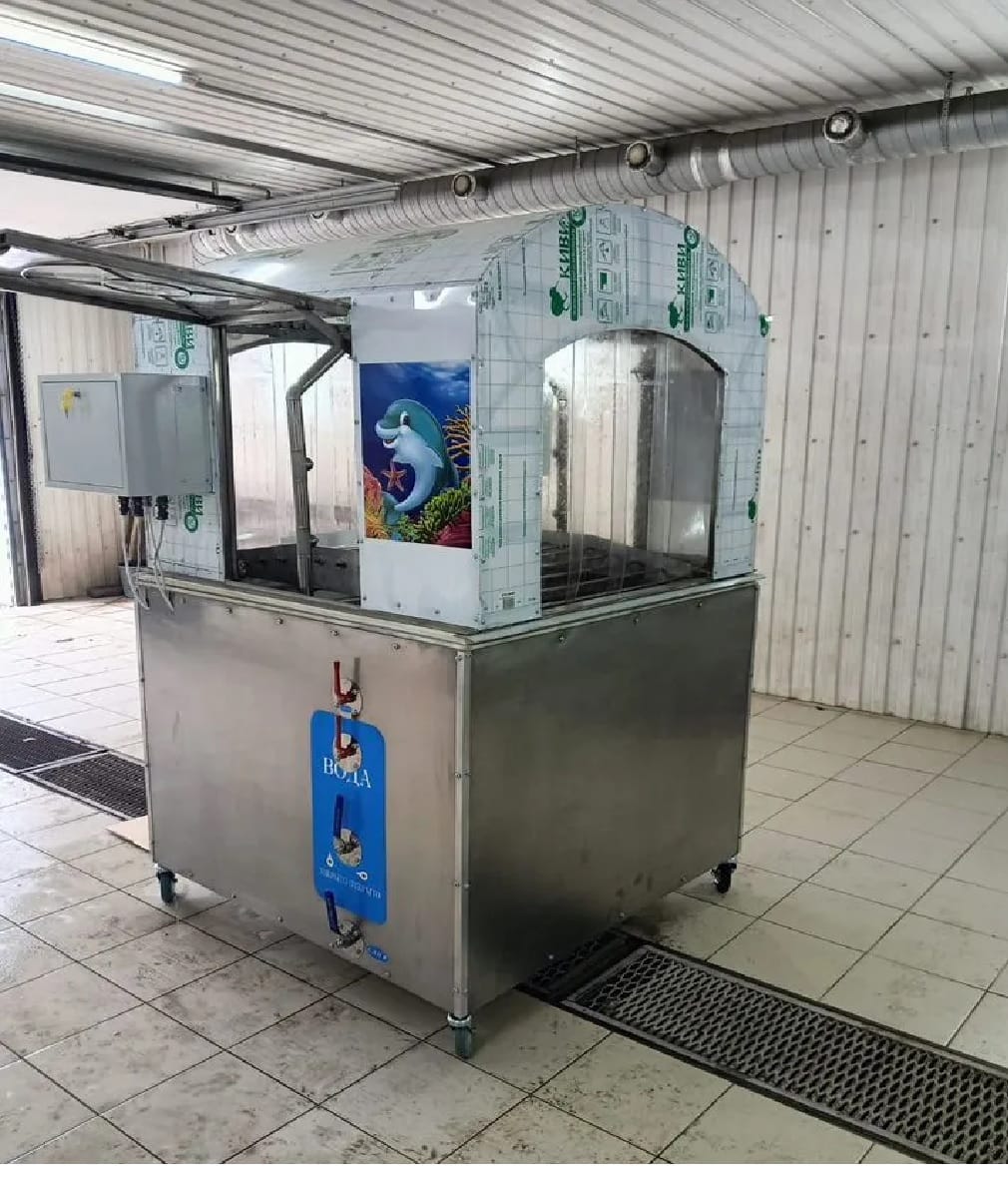 Туннельная мойка тары (ящик, ведро, бочка)