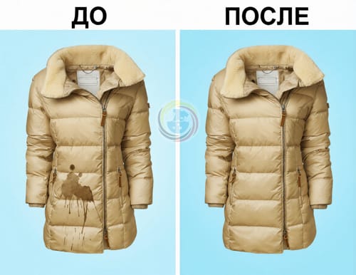 Химчистка длинной куртки из синтепона