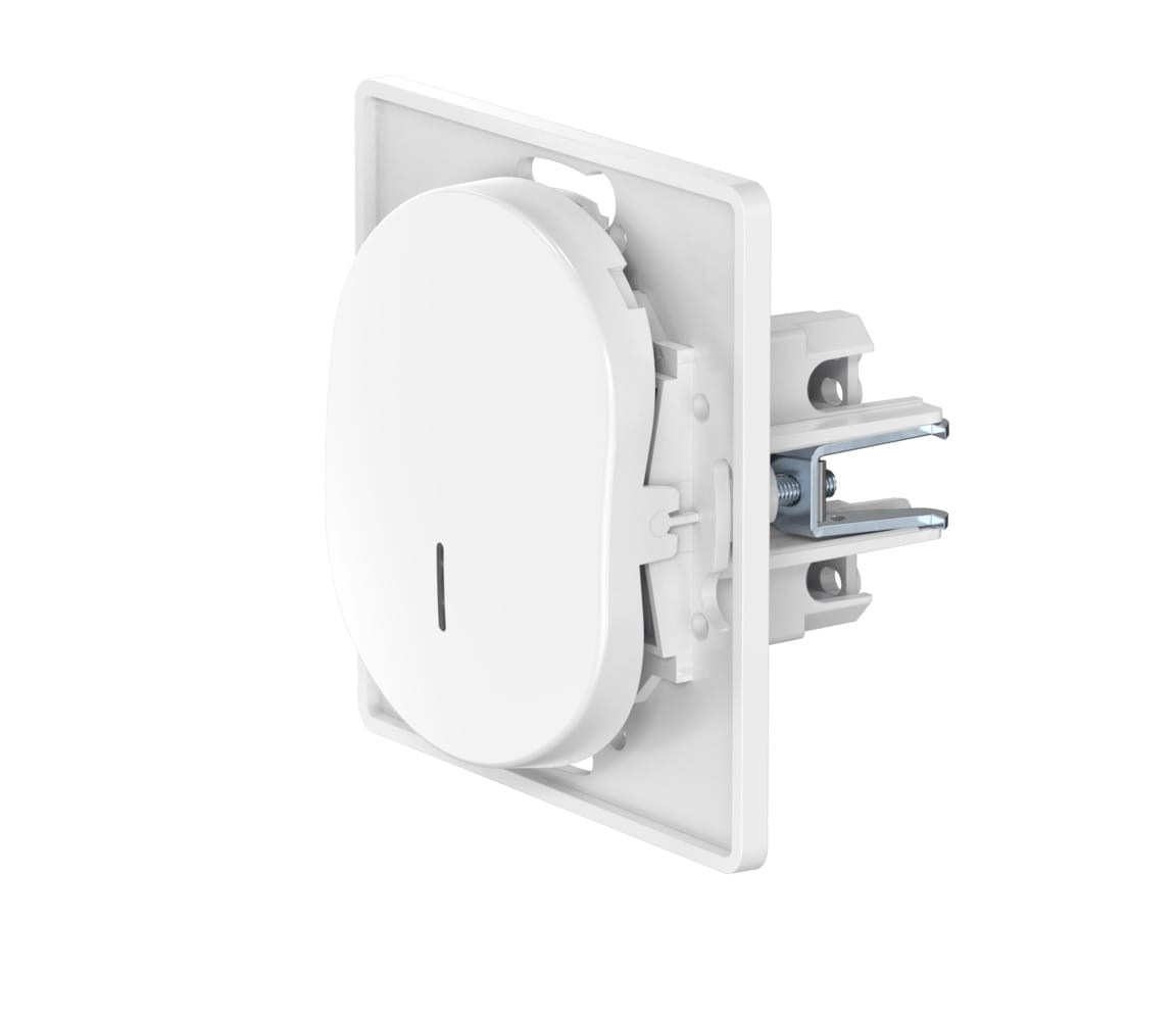 Выключатель скрытой установки одноклавишный CADUCEUS ALING EON с индикацией, 10АХ, 250В~, механизм