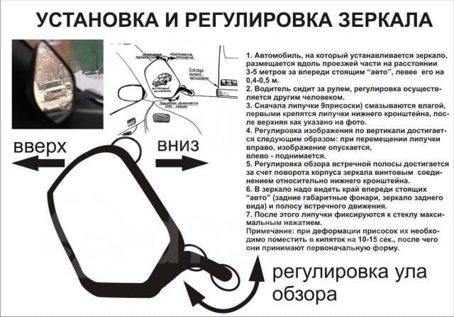 Зеркало обгона Совиный глаз для праворульных японских автомобилей — фото 3