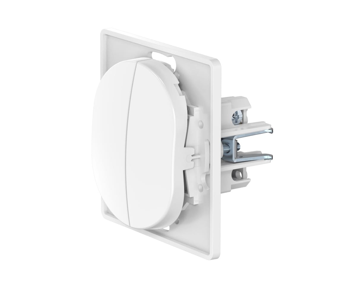 Выключатель скрытой установки CADUCEUS ALING EON двухклавишный, 10АХ, 250В~, механизм