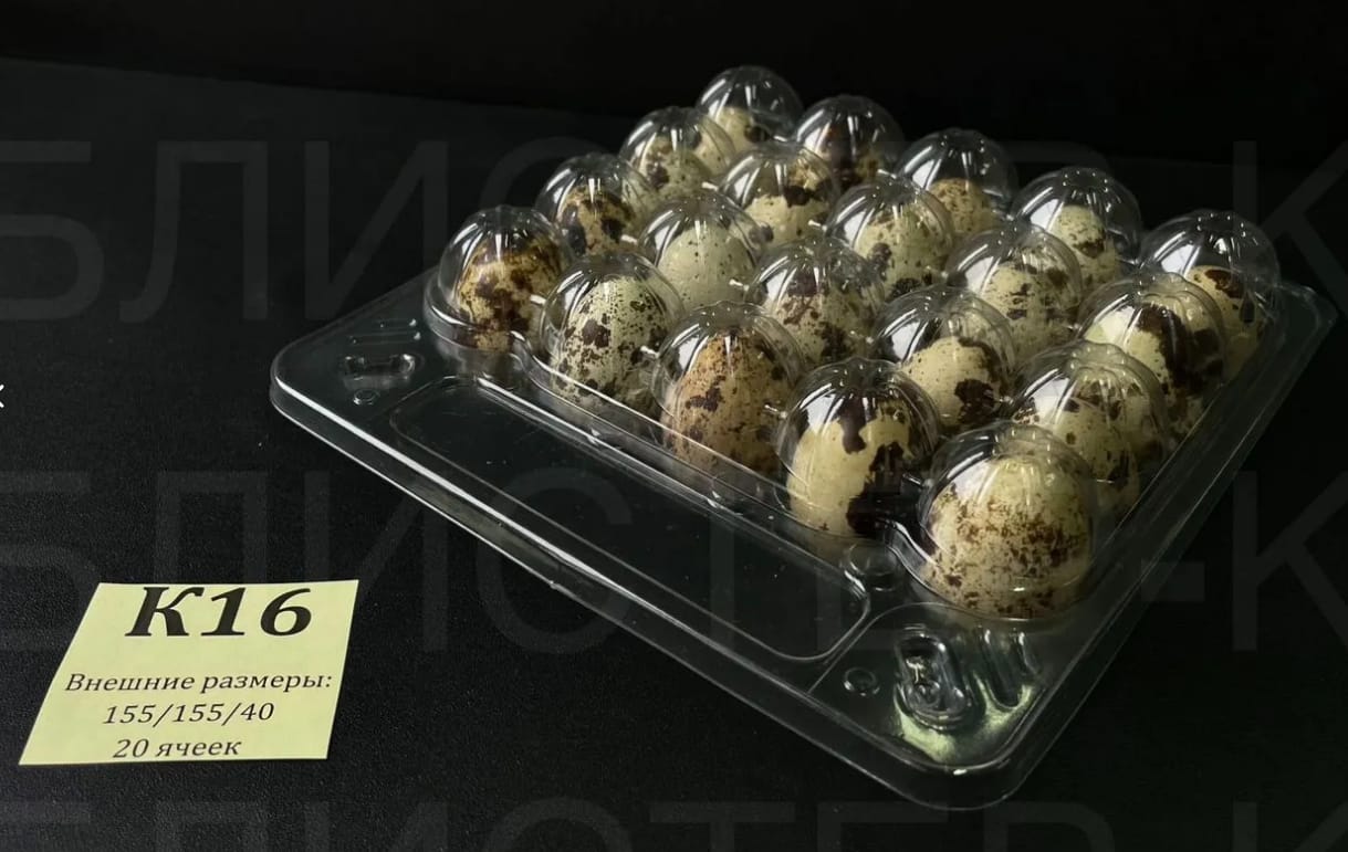 Упаковка для перепелиных яиц на 20 штук