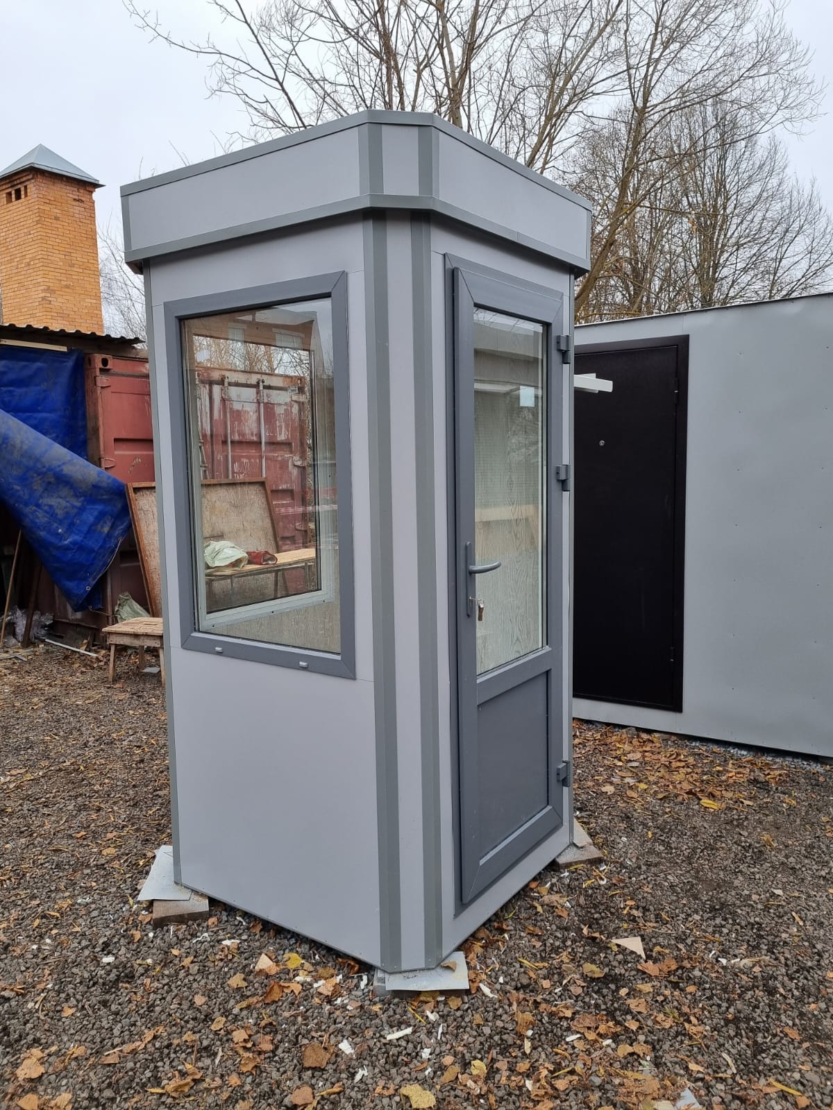 Будка для поста охраны П-2 1,5х1,5х2,5, новая, утепленная, изготовление — фото 5