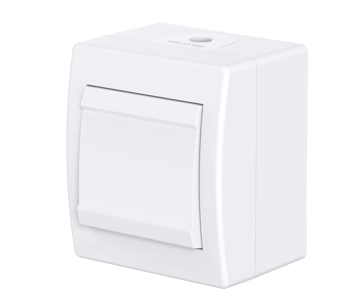 Выключатель одноклавишный CADUCEUS ALING POWER для открытой проводки, 10АХ, 250В~