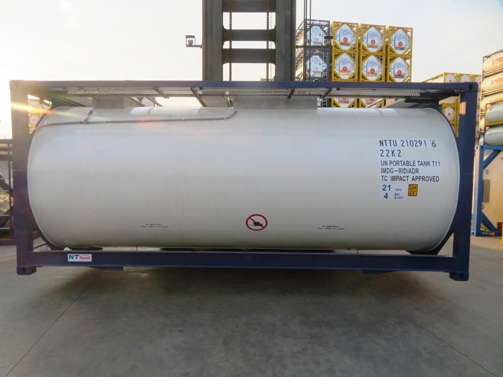 Танк-контейнер объём 21м3 тип Т11, для перевозки изофталевой кислоты.