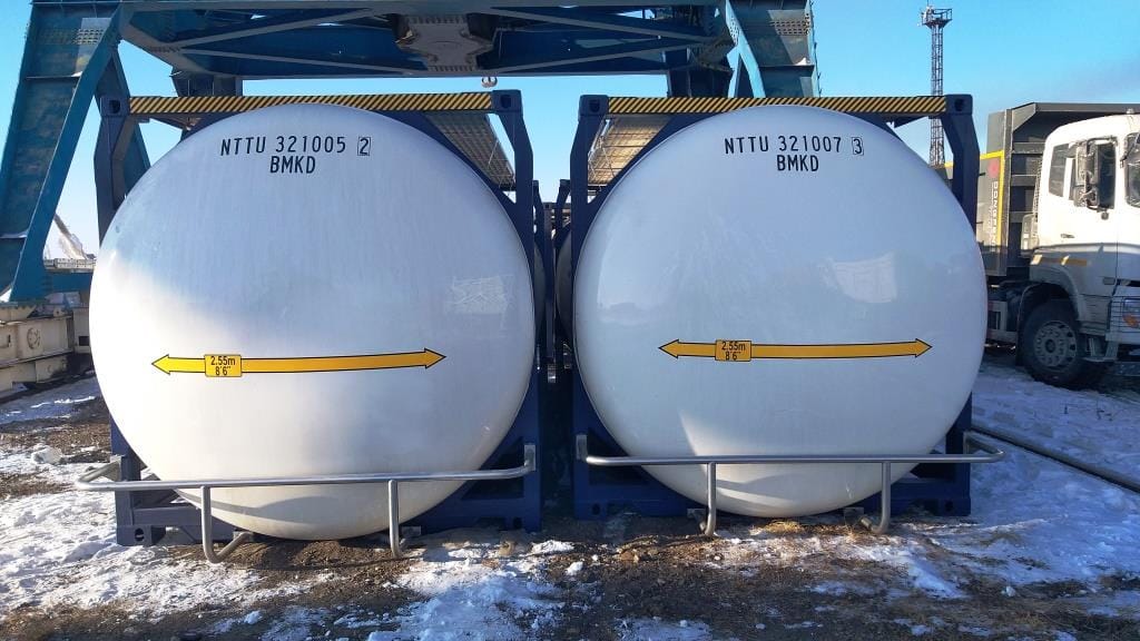 Танк-контейнер модель Т11 SWAP объём 31м3 для наливных грузов, с утеплителем и пароподогревом