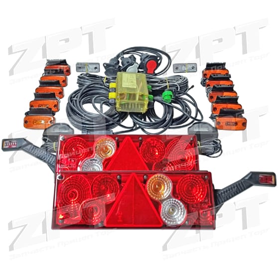 Комплект электрики на прицеп для полуприцепов тралов (провода, фонари)