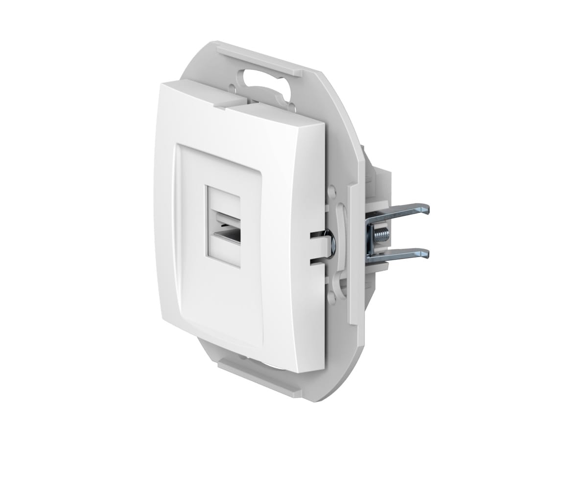Розетка скрытой установки CADUCEUS ALING PRESTIGE с модулем Keystone USB 2.0 тип А-А, 250В~, механизм