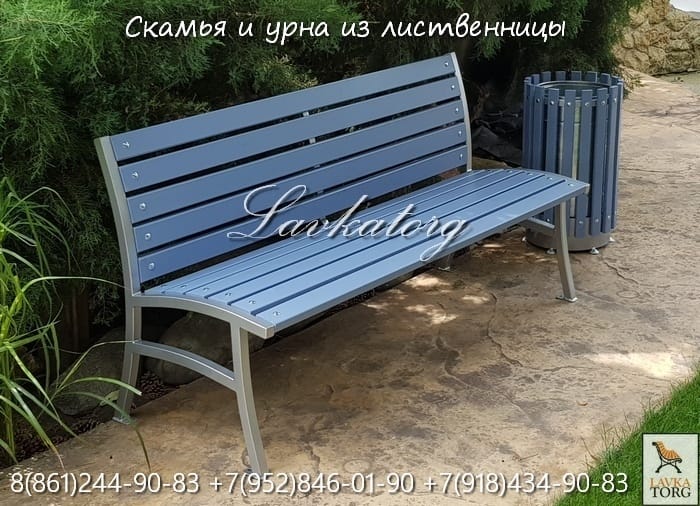 Скамейки парковые полукруглые, прямые со спинкой, без спинки, на бетоне — фото 2