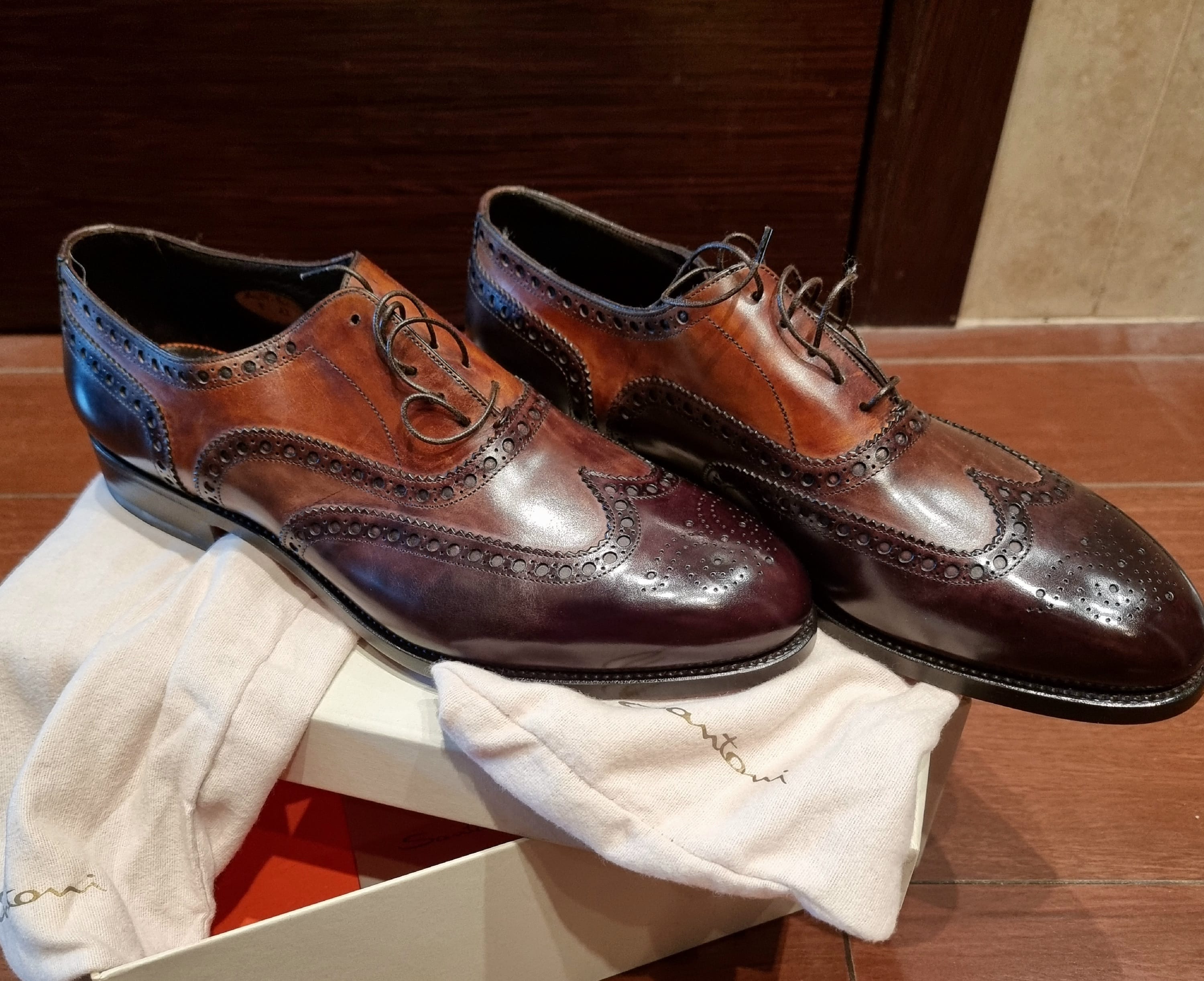 Santoni Оксфорды 47 размер Новые Оригинал