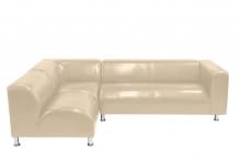 Диван угловой «Офис Комфорт», экокожа Oslo, бежевый