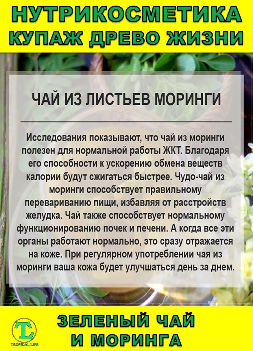 Нутрикосметика Купаж Древо Жизни Моринга и Зеленый чай — фото 4