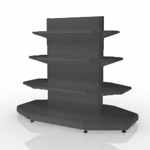 Торговые металлические стеллажи в сером цвете ГРАФИТ — фото 6