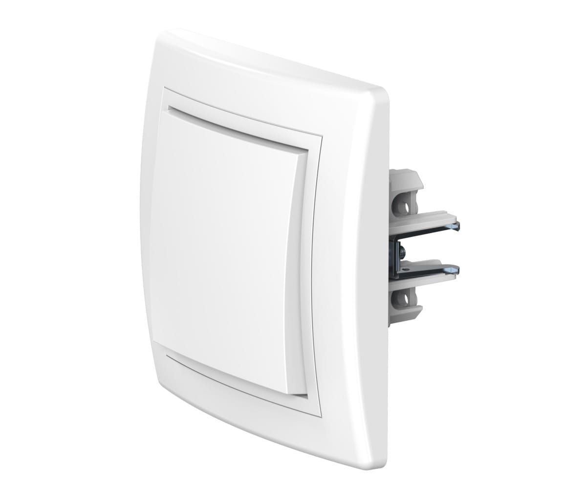 Выключатель скрытой установки CADUCEUS ALING PRESTIGE одноклавишный, проходной, 10АХ, 250В~