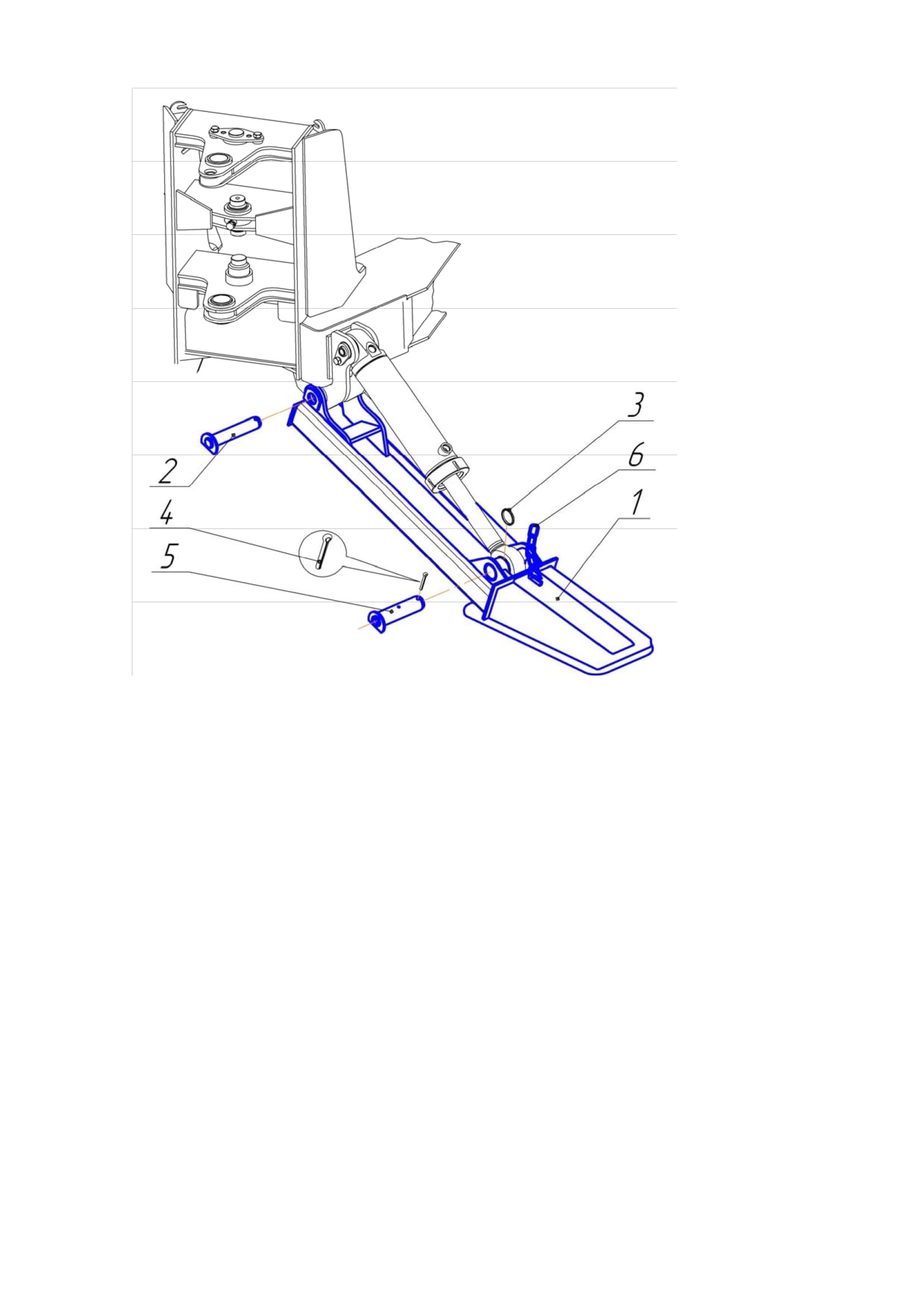 Гидроцилиндр опорного башмака для экскаваторов ЭО-2621, ЭО-2626 ЮМЗ, МТЗ — фото 2