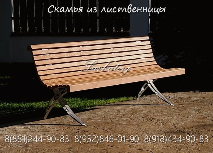 Скамейки парковые полукруглые, прямые со спинкой, без спинки, на бетоне — фото 5