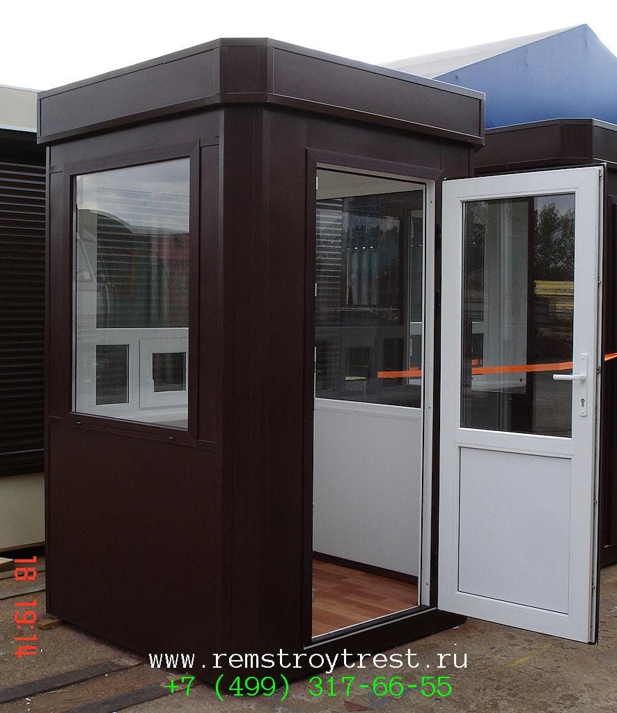 Будка для поста охраны П-2 1,5х1,5х2,5, новая, утепленная, изготовление — фото 4