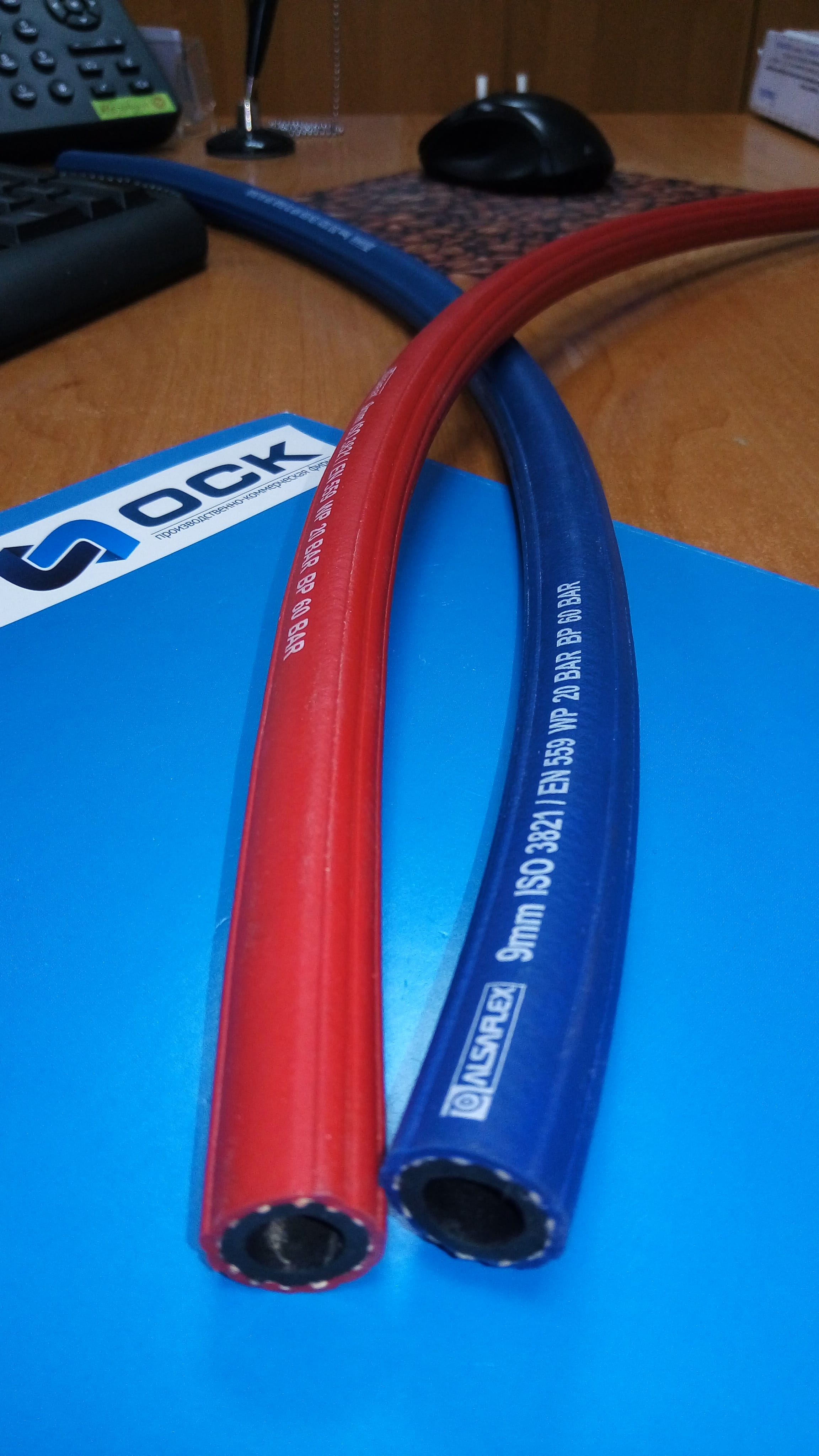 Рукав для газосварки кислородный Dn 9 mm + ацетиленовый для газосварки Dn 9 mm //Рукав Кислород и Ацетилен 6мм+6мм 20бар — фото 3