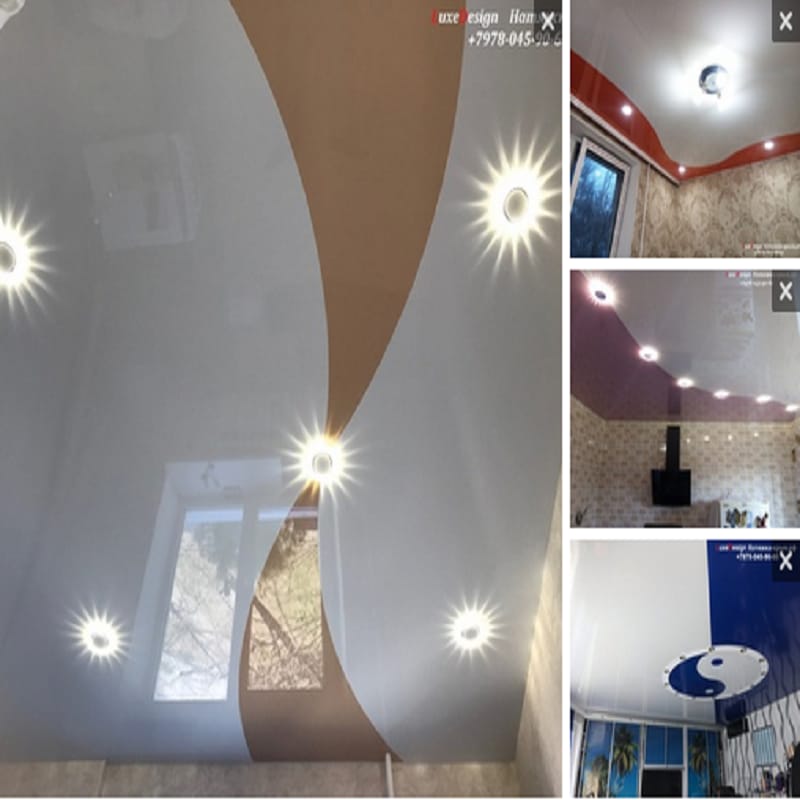 Комбинированные натяжные потолки LuxeDesign