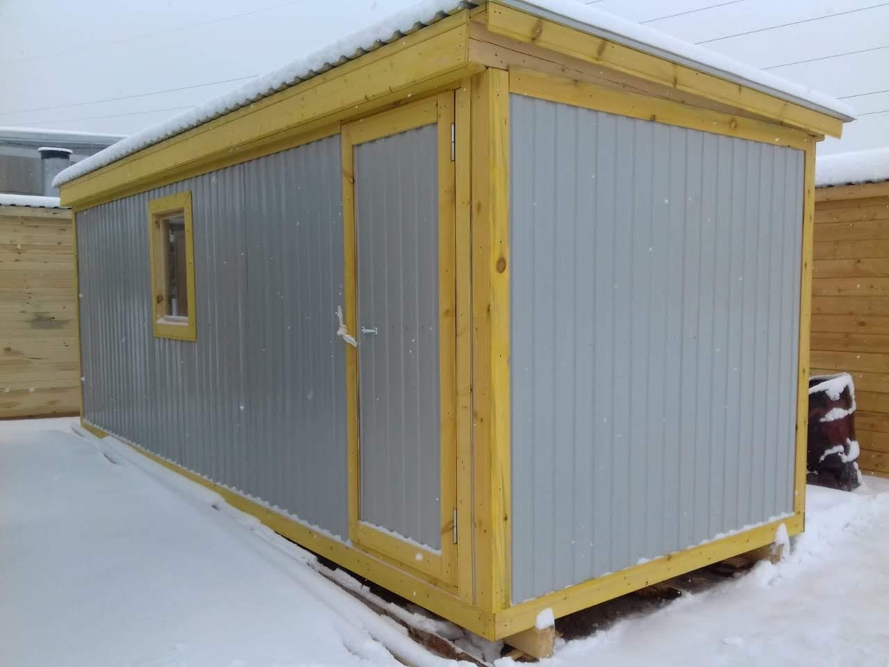 Деревянная бытовка обшитая профлистом — фото 2