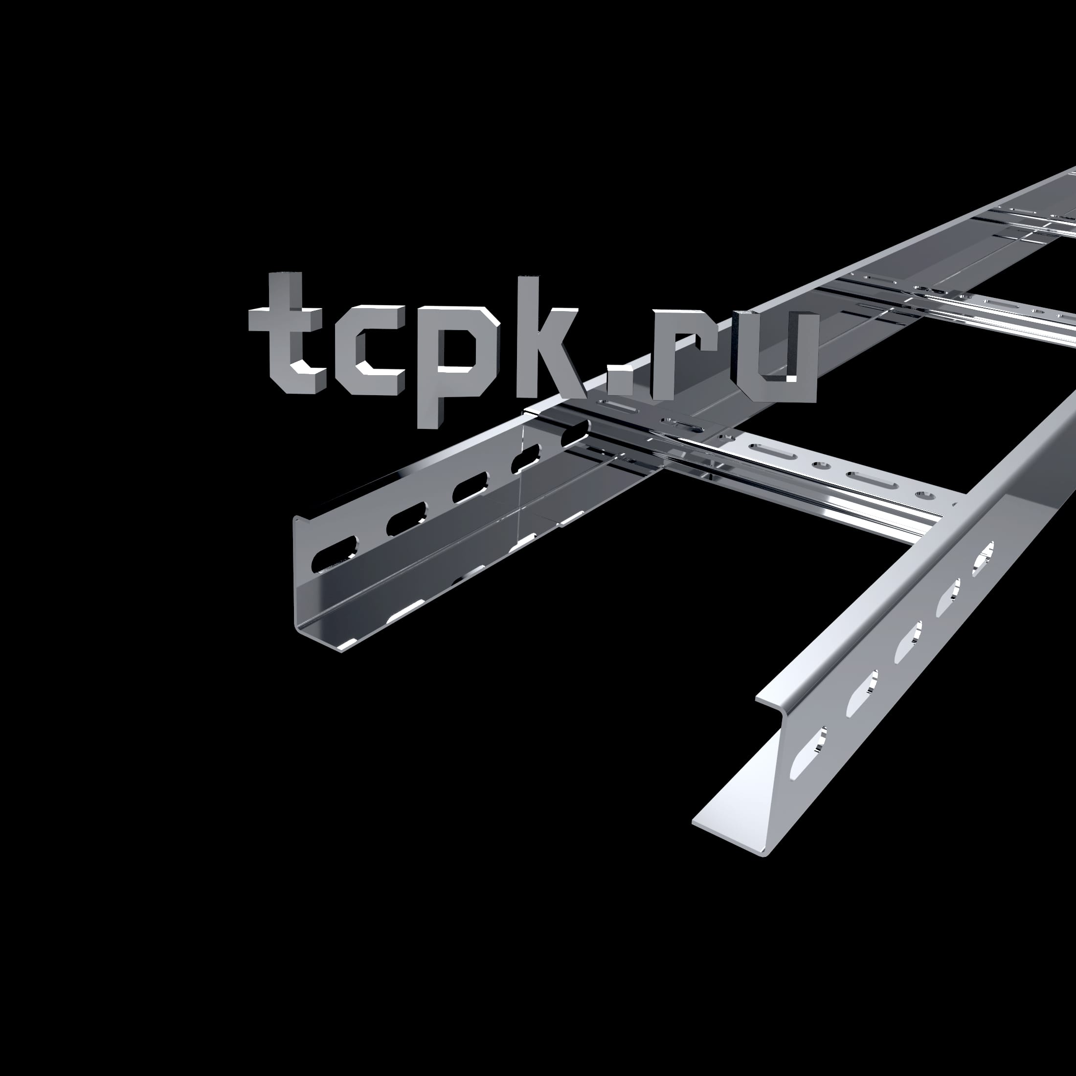 Лестничный лоток НЛ-20 П1,87 (h=50) УТ2.5 цинк (1,2мм)