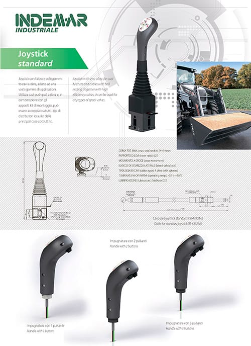Джойстик управления гидрораспределителем ID-6019 INDEMAR для погрузчиков — фото 8