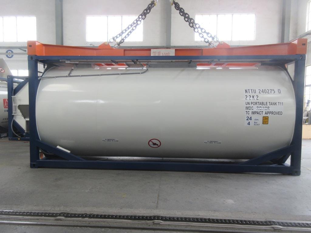 Танк-контейнер тип Т11 объём 24м3 для перевозки солевых растворов, новый.