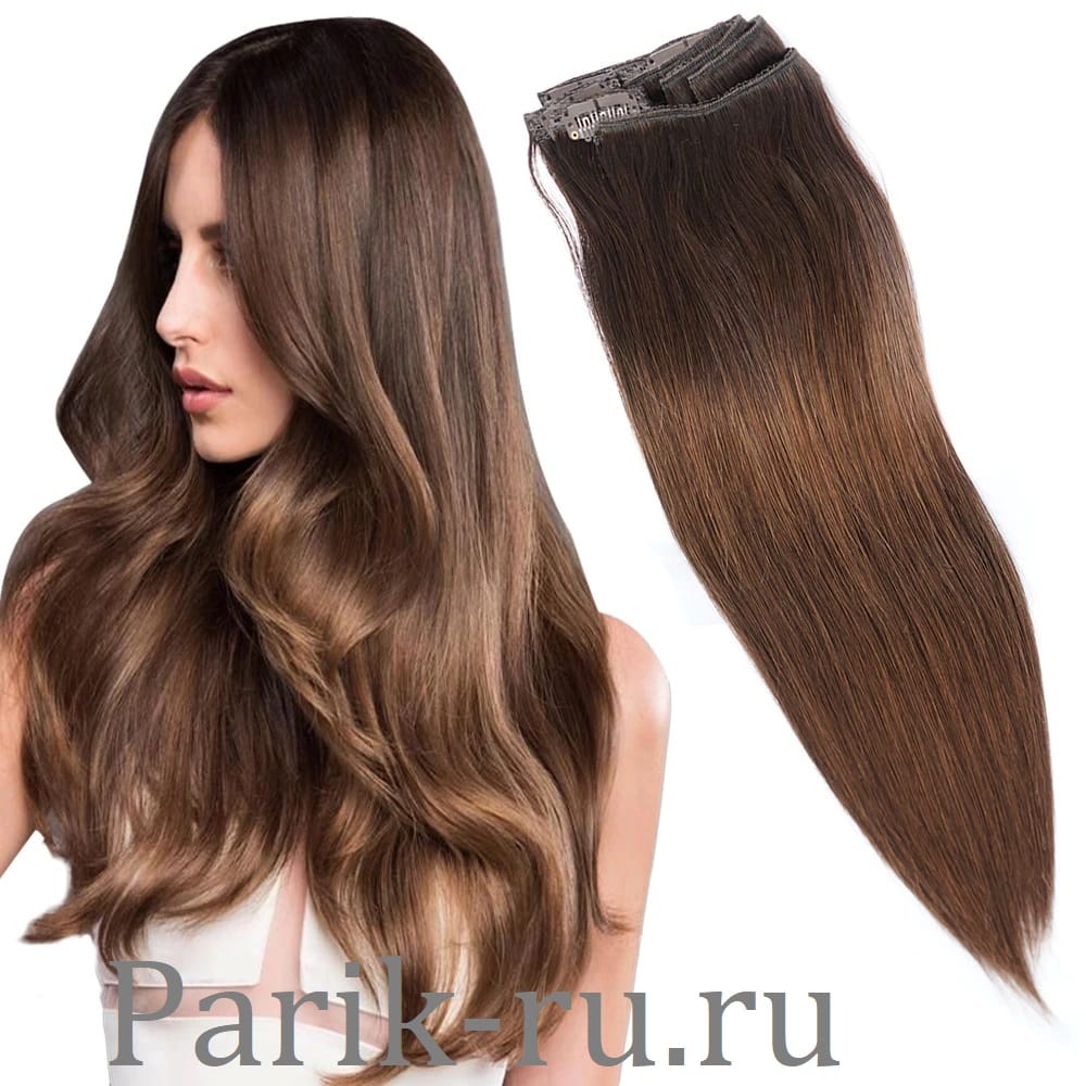 Волосы (пряди) на заколках натуральные и искусственные