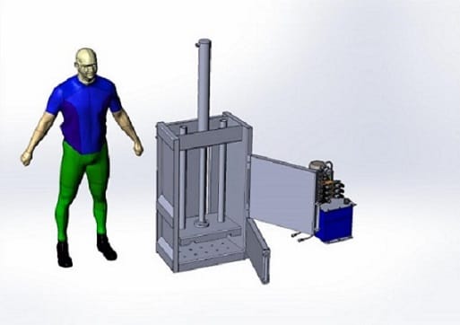 Пресс-пакетировщик вертикальный Кубер-4ВА из стали AISI 304 для пищевых предприятий — фото 2