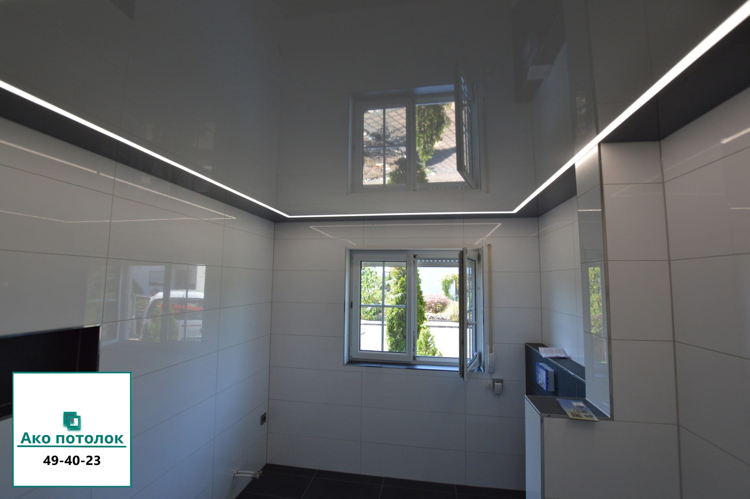 Натяжной потолок с подсветкой заказать в Омске