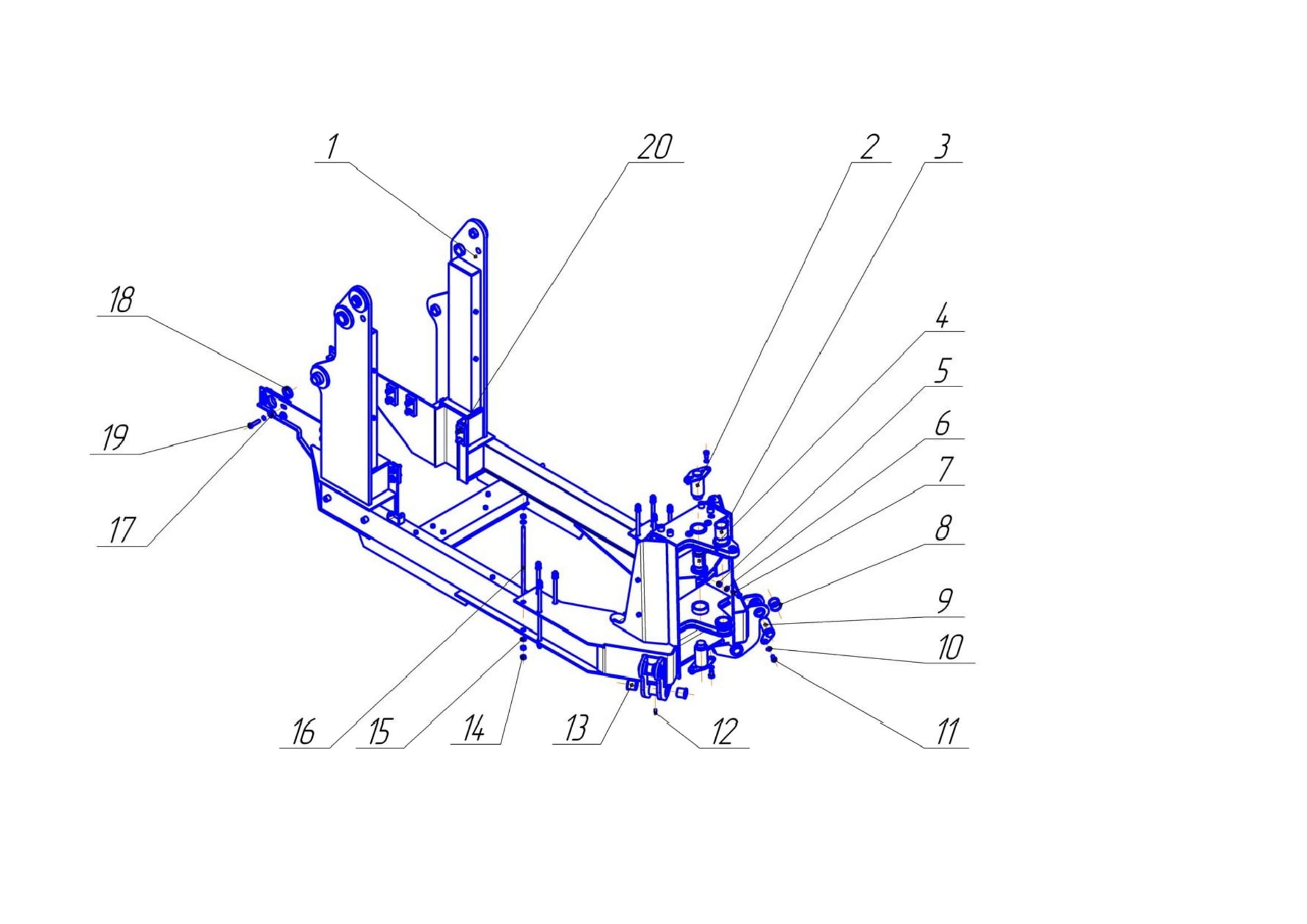 Рама экскаватора ЭО-2626 на базе тракторов МТЗ-80/82, МТЗ 826 — фото 6