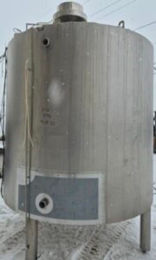 Емкость нержавеющая, объём — 6,3 куб.м., Я1-ОСВ-6,3, с рубашкой, термоизоляцией, мешалка, инв 3793