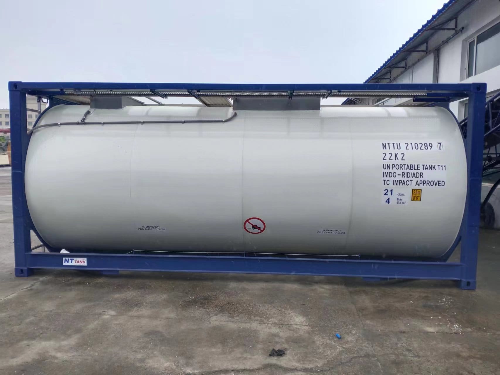 Танк-контейнер тип Т11 объём 21м3 для перевозки компонентов эмульсионных взрывчатых веществ, новый. — фото 3