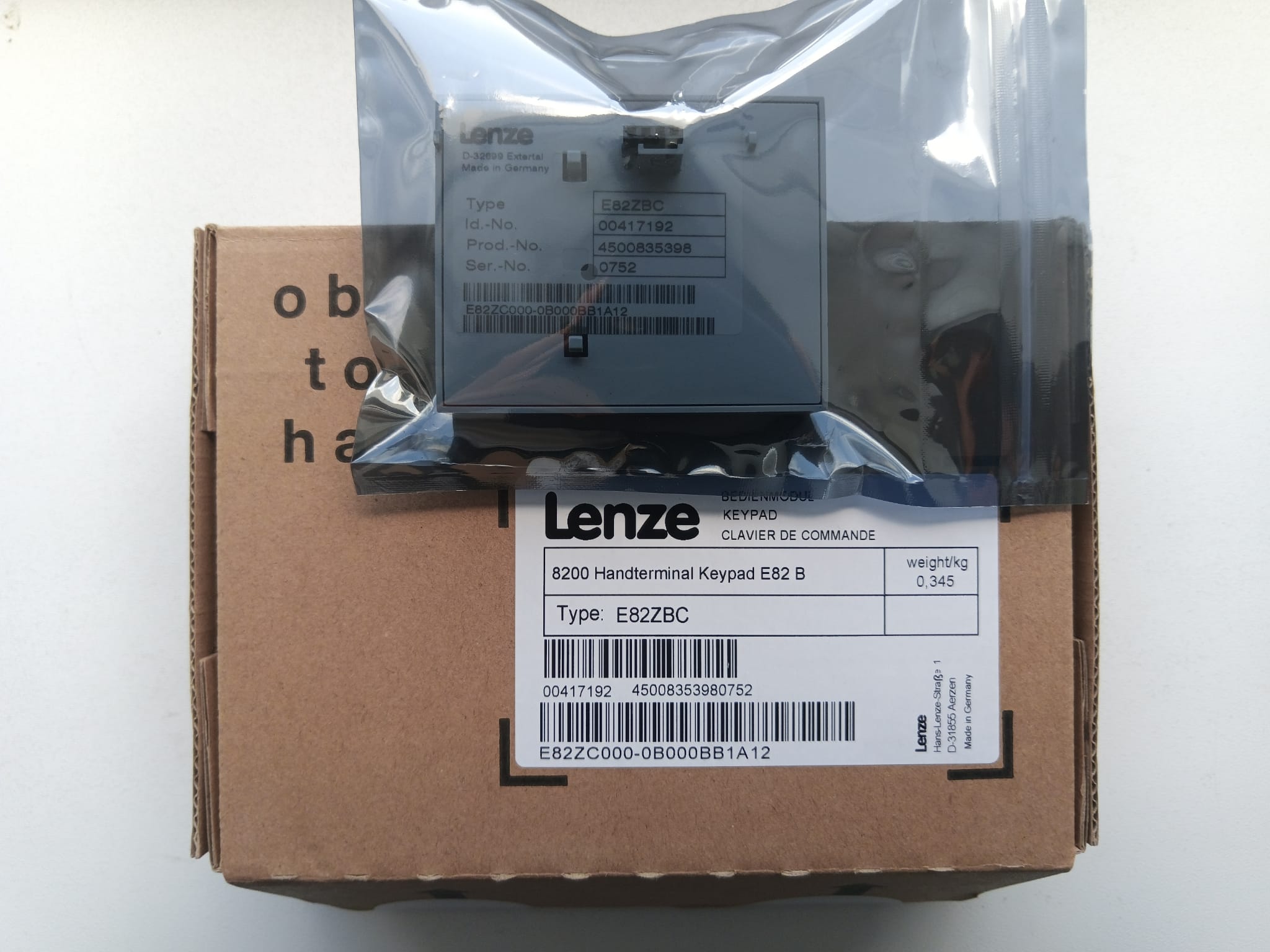 Lenze E82ZBC пульт управления Частотного Преобразователя — фото 7