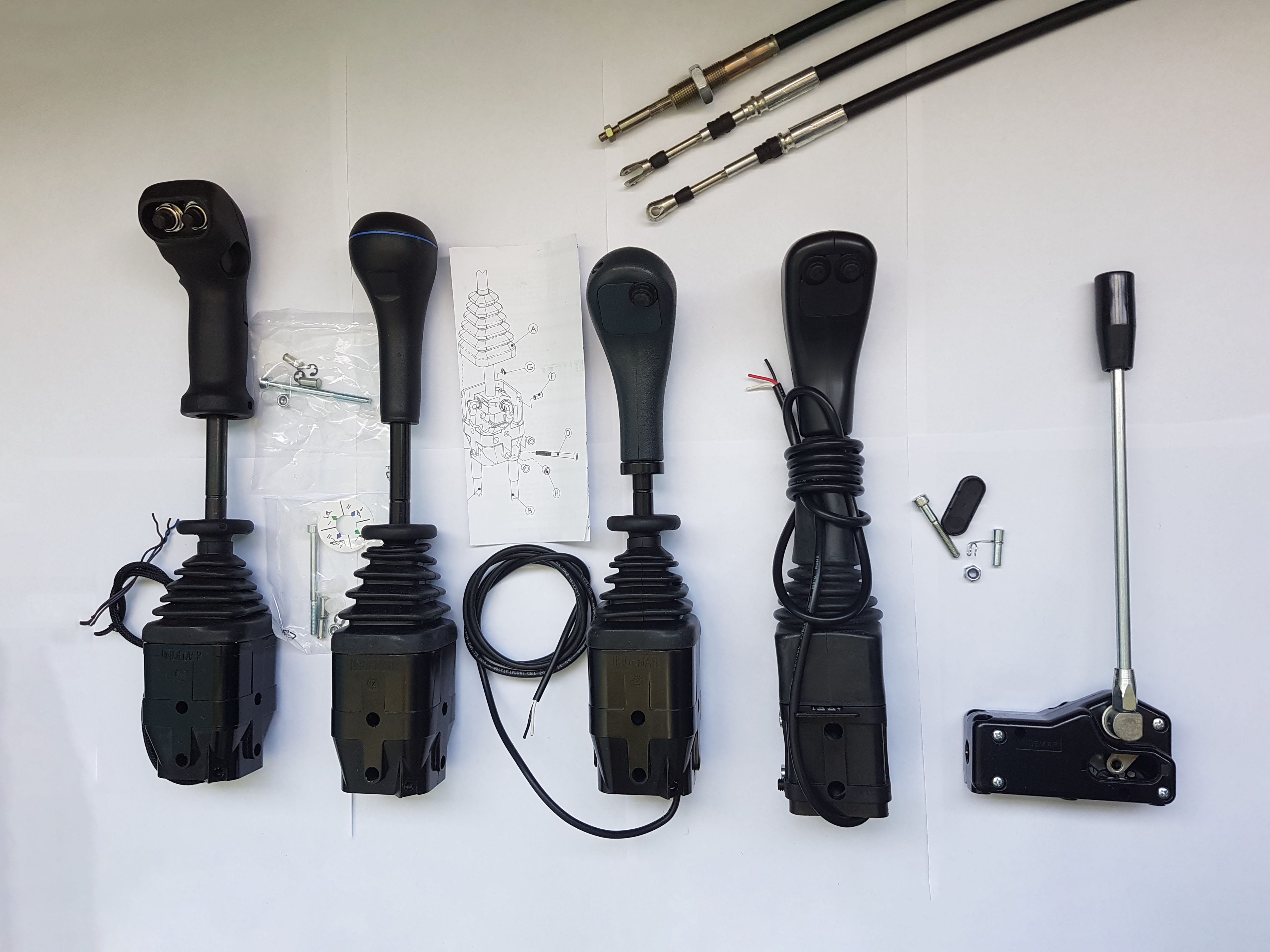 Ручки управления однокоординатные 3047, 3077 INDEMAR (Италия) для спецтехники — фото 9