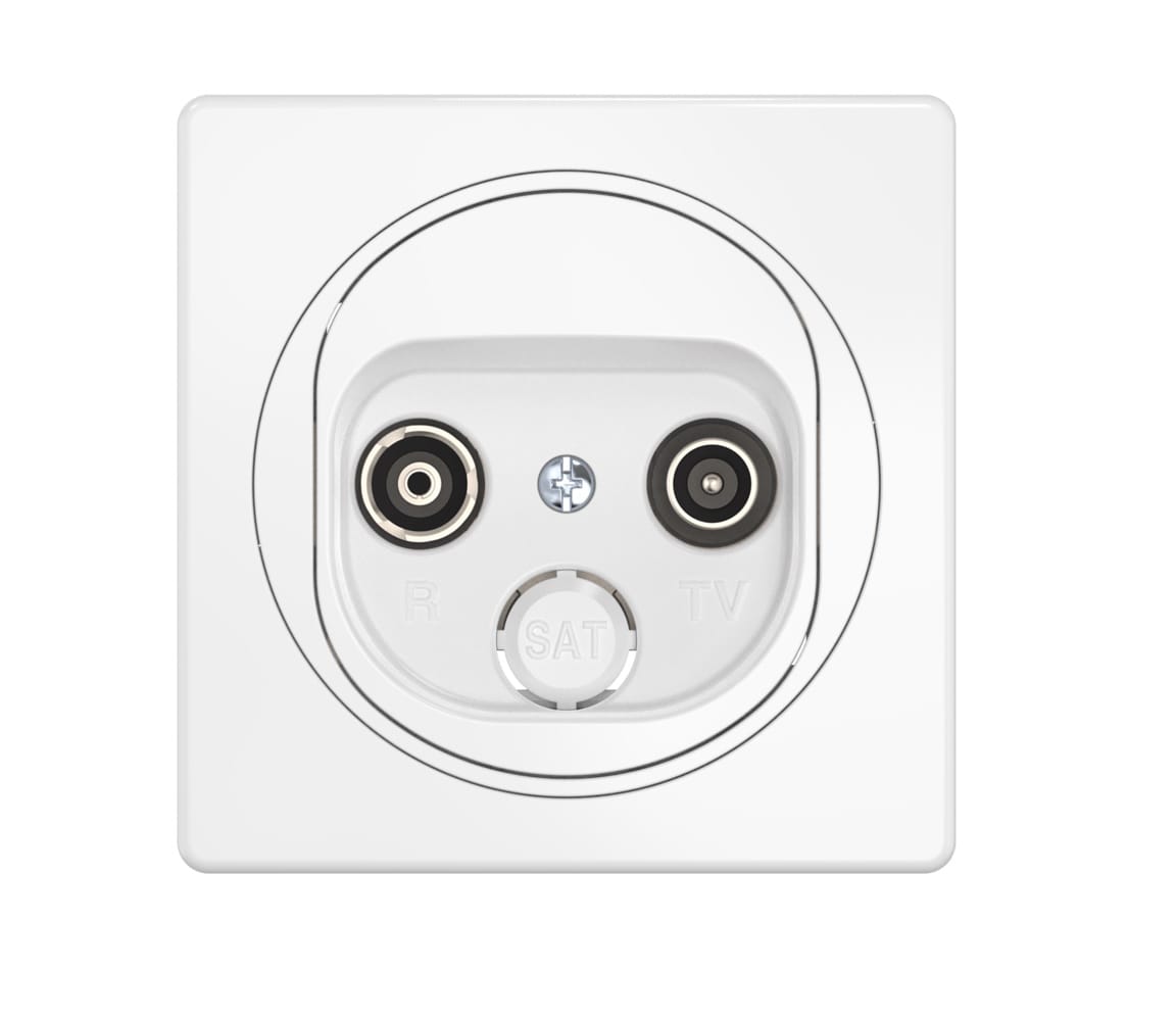 Механизм встраиваемой проходной антенной розетки TV/FM CADUCEUS ALING EON