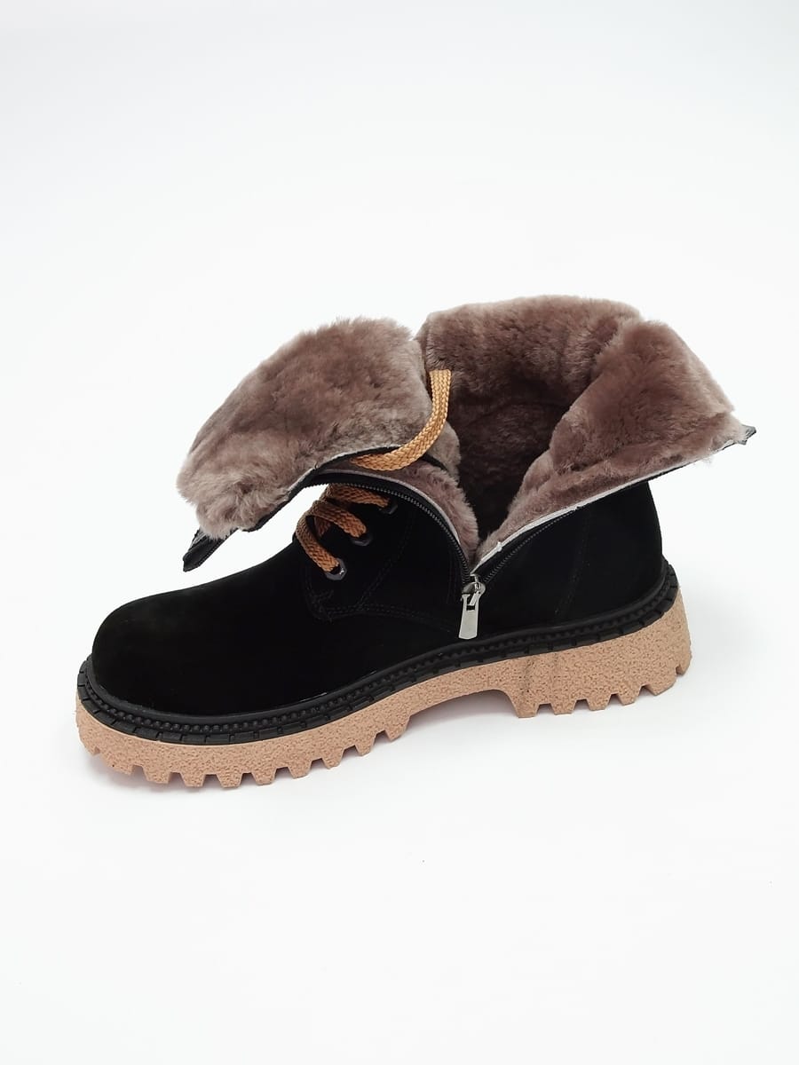 Ботинки зимние из натуральной замши — фото 4