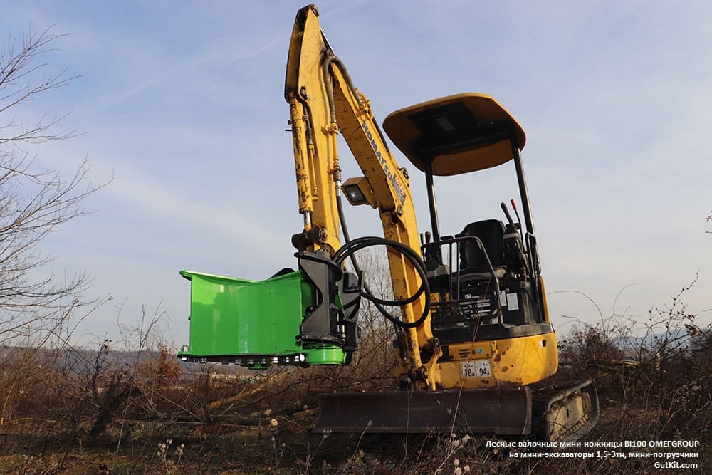 Лесные ножницы BI100 на мини-экскаваторы 1,5-3тн или на мини-погрузчики 2,5-6тн — фото 4